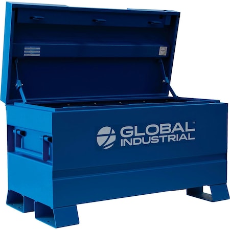 Global Industrial Jobsite Chest, Blue, 12 cu ft, 42" W x 20" D x 23-11/16" H 133722